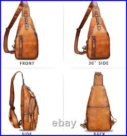 Stylish Vintage Handmade Leather Sling Bag for Men & Women