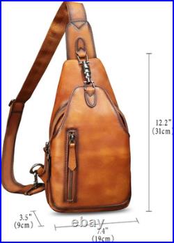 Stylish Vintage Handmade Leather Sling Bag for Men & Women