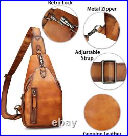 Stylish Vintage Handmade Leather Sling Bag for Men & Women