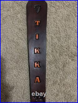 TIKKA Custom Leather Rifle Sling Hand Tooled And Made in the USA