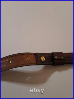 TOREL TOP GRAIN COWHIDE Made In U. S. A. 4885 Rifle Sling RARE DEER SCENE