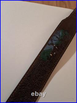 TOREL TOP GRAIN COWHIDE Made In U. S. A. 4885 Rifle Sling RARE DEER SCENE