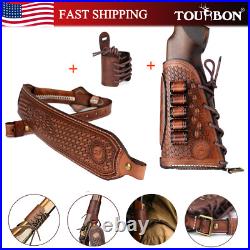 TOURBON 12GA Ammo Holder Recoil Pad Gun Sling Barrel Sleeve No Drilling Mount