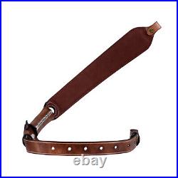 TOURBON Genuine Leather Gun Sling Strap+Rifle Buttstock Cover Slip on Recoil Pad