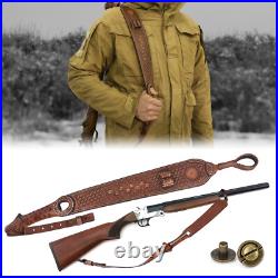 TOURBON Hunting Genuine Leather Rifle/Shotgun Sling Gun Carry Strap Multi Option