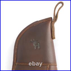 TOURBON Hunting Leather Rifle Scoped Case Shotgun Soft Padded Carry Shoulder Bag