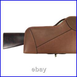 TOURBON Hunting Leather Rifle Scoped Case Shotgun Soft Padded Carry Shoulder Bag