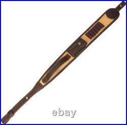 TOURBON Hunting Rifle Bandolier Sling with Swivels, Gun Strap with Cartridge Amm