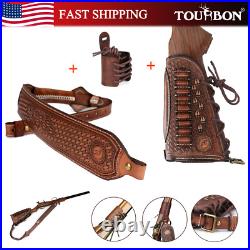 TOURBON Hunting Sets of Recoil Pad&Gun Sling&Barrel Sleeve No Drilling Mount