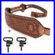 TOURBON-Leather-Gun-Sling-Thumb-Hole-Hunting-Rifle-Shotgun-Strap-Black-Brown-US-01-jp