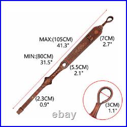 TOURBON Leather Gun Sling for Barrel No Drill Mount. 243 Ammo Carrying Holder