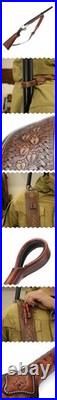 TOURBON Leather Gun Sling for Barrel No Drill Mount. 308/30-06/. 243 Ammo Holder