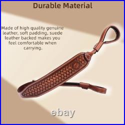 TOURBON Leather NO-Drill Rifle Sling Muzzleload Mount No Swivels Need Gun Strap