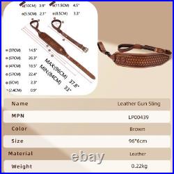 TOURBON Leather NO-Drill Rifle Sling Muzzleload Mount No Swivels Need Gun Strap