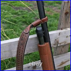 TOURBON Leather NO-Drill Rifle Sling Muzzleload Mount No Swivels Need Gun Strap