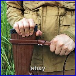 TOURBON Leather NO-Drill Rifle Sling Muzzleload Mount No Swivels Need Gun Strap