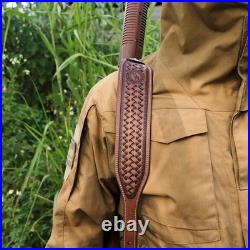 TOURBON Leather NO-Drill Rifle Sling Muzzleload Mount No Swivels Need Gun Strap