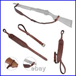TOURBON Leather NO-Drill Rifle Sling Muzzleload Mount No Swivels Need Gun Strap