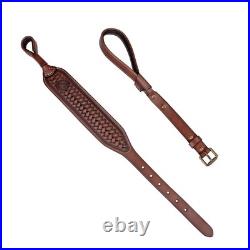 TOURBON Leather NO-Drill Rifle Sling Muzzleload Mount No Swivels Need Gun Strap
