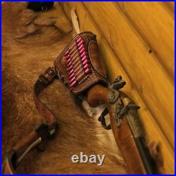 TOURBON Leather No Drill Mount Gun Ammo Sling + Rifle Buttstock Cover Recoil Pad