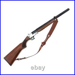 TOURBON Leather Rifle Sling Hand Rest Ammo Holder Gun Carry Strap Barrel Mount