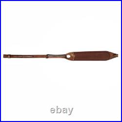 TOURBON Leather Rifle Sling with Knife Pouch, Ammo Holder Bandolier Adjustabl