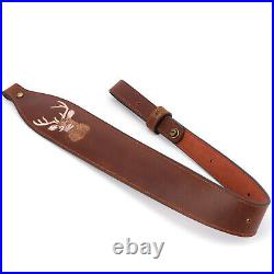 TOURBON Leather Rifle Slings Carry Strap & 308win 45-70 Ammo Holder Cheek Rest
