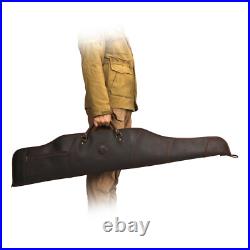 TOURBON Leather Rifle Slip Bag Scoped Soft Padded Cover 50 Hunting Gun Storage