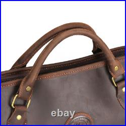 TOURBON Leather Rifle Slip Bag Scoped Soft Padded Cover 50 Hunting Gun Storage