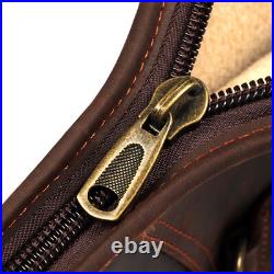 TOURBON Leather Rifle Slip Bag Scoped Soft Padded Cover 50 Hunting Gun Storage