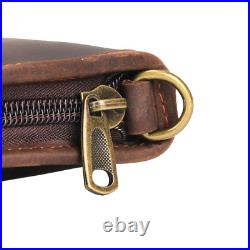 TOURBON Leather Rifle Slip Bag Scoped Soft Padded Cover 50 Hunting Gun Storage