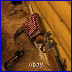 TOURBON Retro Leather No Drill Gun Sling Strap +Rifle Recoil Pad Buttstock Cover