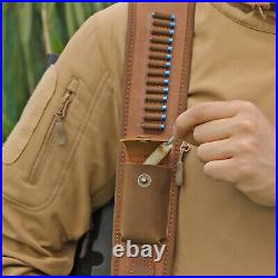 TOURBON Rifle Sling Gun Strap Non-slip 2 Points Adjust with. 22 Ammo Slot