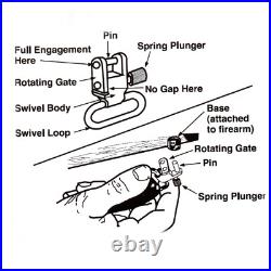 TOURBON Shooting Range Rifle Shotgun Sling with Swivels Screws Stud gun Strap