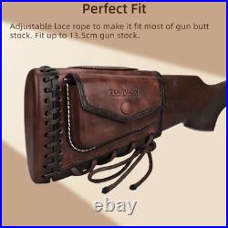 TOURBON Slip on Recoil Pad Cheek Rest Gun Buttstock Sleeve + Leather Rifle Sling