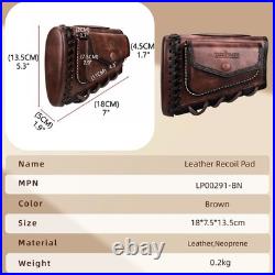 TOURBON Slip on Recoil Pad Cheek Rest Gun Buttstock Sleeve + Leather Rifle Sling