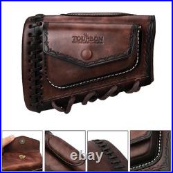TOURBON Slip on Recoil Pad Cheek Rest Gun Buttstock Sleeve + Leather Rifle Sling