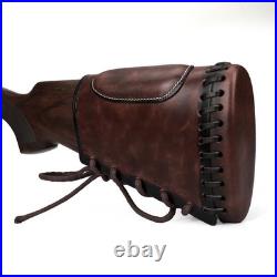 TOURBON Slip on Recoil Pad Cheek Rest Gun Buttstock Sleeve + Leather Rifle Sling