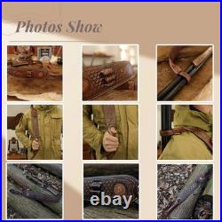 TOURBON Vintage Leather Rifle Sling Gun Muzzleloading Ammo Strap Barrel Mounted