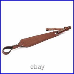 TOURBON Vintage Leather Rifle Sling Gun Muzzleloading Ammo Strap Barrel Mounted