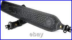 TOURBON Vintage Leather Rifle Sling with or Without Swivels Hunting Gun Strap fo