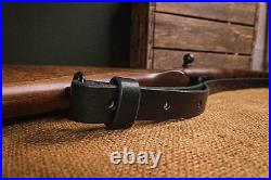 The Hunter -1 wide Leather Rifle Sling by (Black)