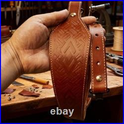 Thick Genuine Leather Rifle and Shotgun Sling Shoulder Strap
