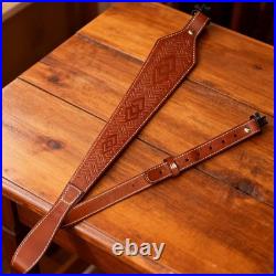 Thick Genuine Leather Rifle and Shotgun Sling Shoulder Strap