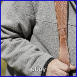Thick Genuine Leather Rifle and Shotgun Sling Shoulder Strap
