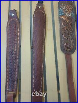 Three Vintage Leather Slings