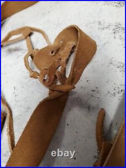 Tie On Leather Suede Strap Sling For Muzzleloader Rifle Shotgun Vintage Old #2