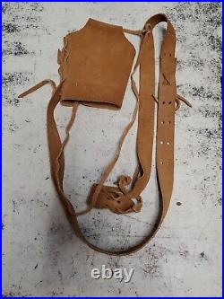 Tie On Leather Suede Strap Sling For Muzzleloader Rifle Shotgun Vintage Old #2