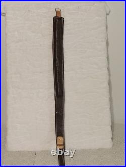 Tooled Leather Rifle Sling Padded Back For Shoulder Comfort. Tan Or Dark Brown