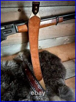 Tooled Leather gun sling, Handmade Rifle Sling, Rifle Strap, Gun Strap, Hunting